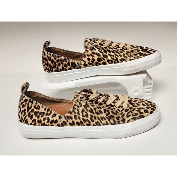 Lucky Brand Dansbey Cheetah Print Casual Sneakers Shoes Color Brown Size US 7.5M - Picture 3 of 15